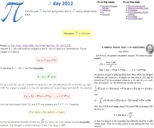 Pi day 2012