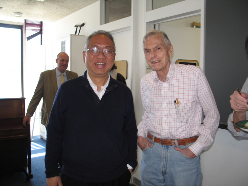 From left to right: Jeremy Bloxham, Shing-Tung Yau and John Tate